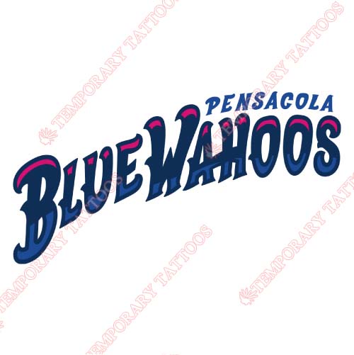 Pensacola Blue Wahoos Customize Temporary Tattoos Stickers NO.7742
